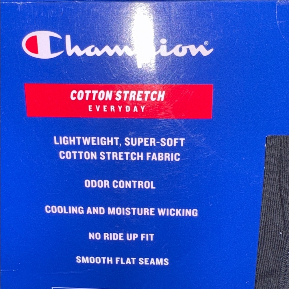 Champion Men's Cotton Stretch Boxer Briefs - Gray and Black Size Large (36-38) - Picture 5 of 12